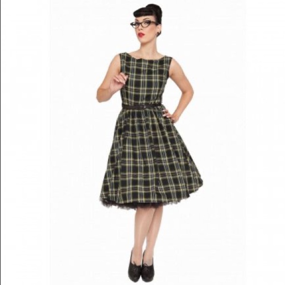 Lindy Bop vintage 50’s “Audrey” tartan plaid dress